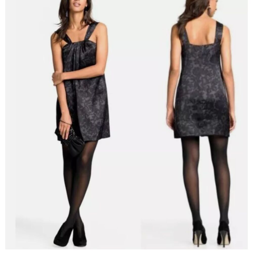 Banana Republic Gia Black/Purple Slip Dress, size 4